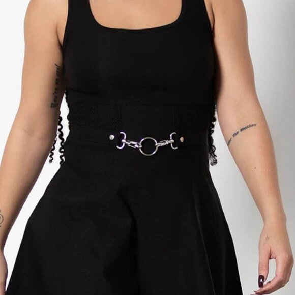 Killstar Thunderstruck O-Ring Dress Black Medium - Picture 6 of 6